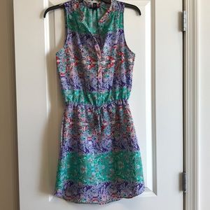 Aqua sleeveless dress